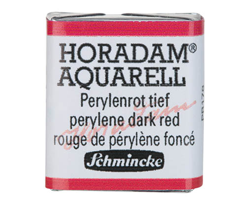 Schmincke Horadam Watercolour  Half Pan  Perylene Dark Red