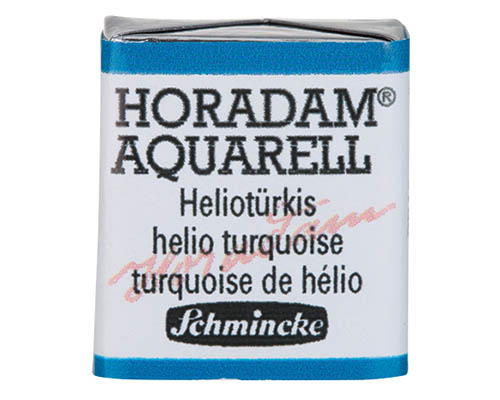 Schmincke Horadam Watercolour  Half Pan  Helio Turquoise