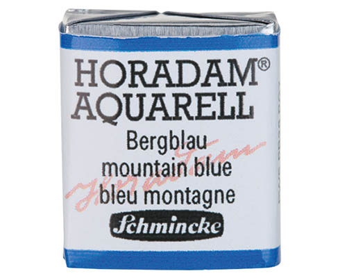 Schmincke : Horadam Watercolor Paint : Half Pan : Mountain Blue