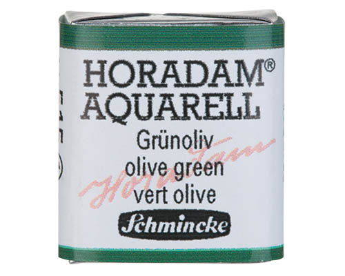 Schmincke Horadam Watercolour  Half Pan  Olive Green