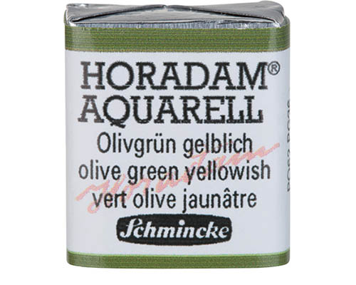 Schmincke Horadam Watercolour  Half Pan  Olive Green Yellow