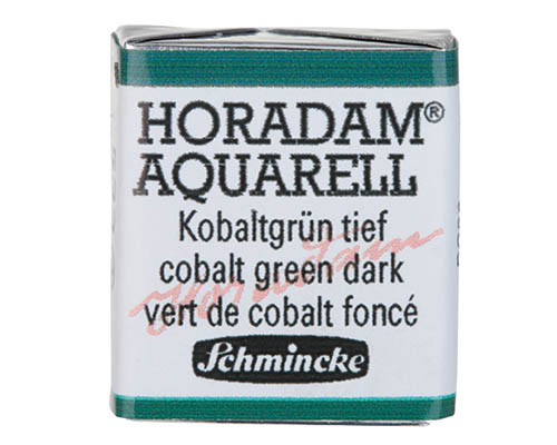 Schmincke Horadam Watercolour  Half Pan  Cobalt Green Dark