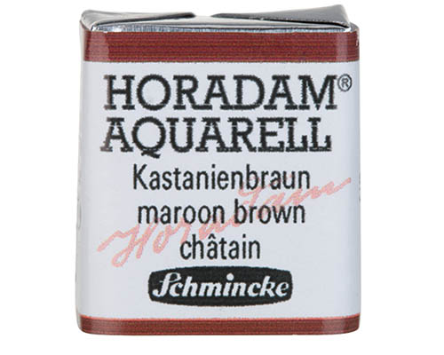 Schmincke Horadam Watercolour  Half Pan  Maroon Brown