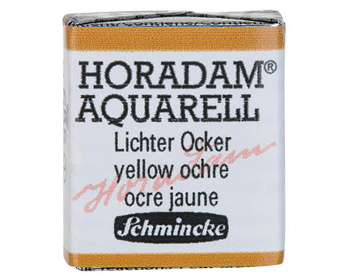 Schmincke Horadam Watercolour  Half Pan  Yellow Ochre