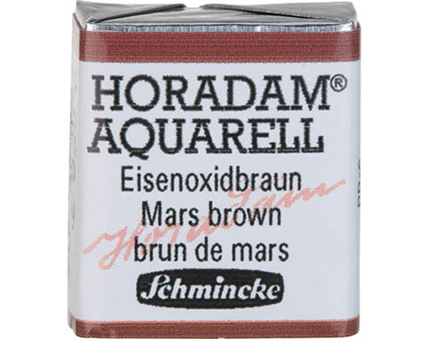 Schmincke Horadam Watercolour  Half Pan  Mars Brown