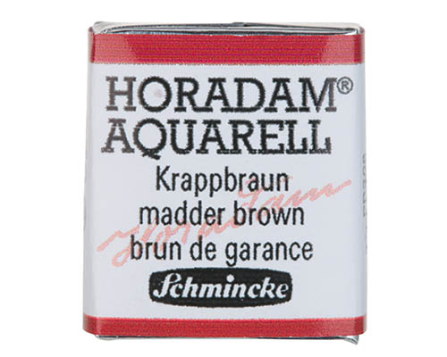 Schmincke Horadam Watercolour  Half Pan  Madder Brown