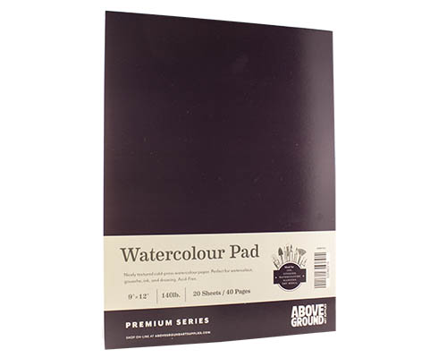 Above Ground Premium Series Watercolour Pad 140lb.  9 x 12 in.