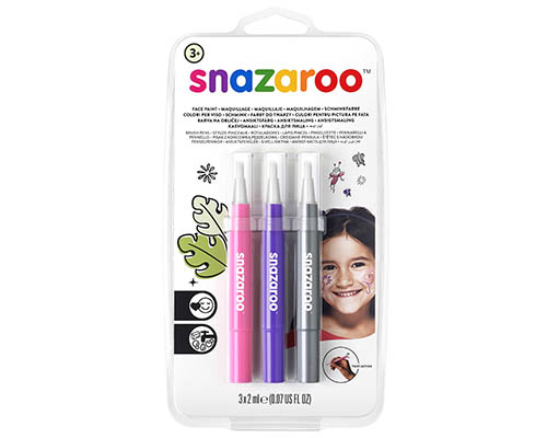 Snazaroo Face Paint Brush Pen Fantasy Pack  3 Pens