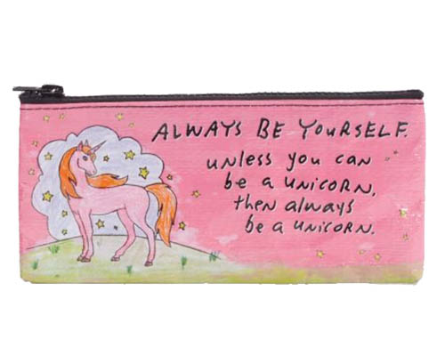 Blue Q Pencil Case  Be A Unicorn