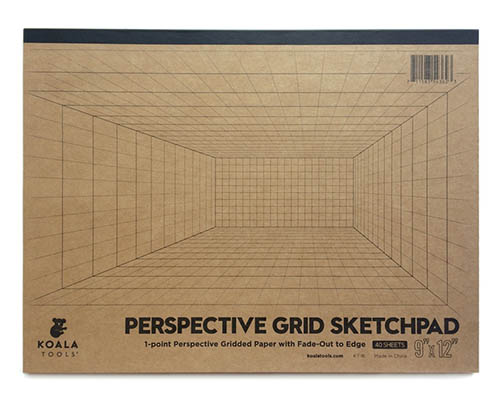 Koala Tools  1-point Perspective Room Grid Sketch Pad 9 x 12 in.