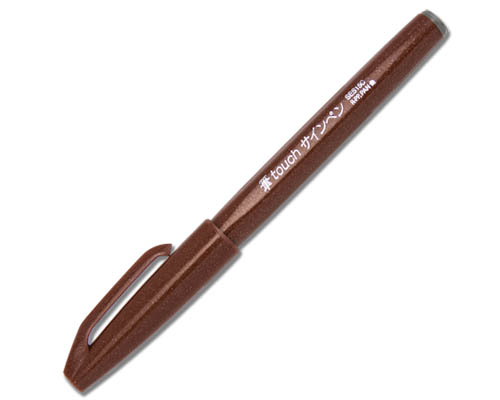 Pentel Sign Pen Brush Tip  Brown Ink