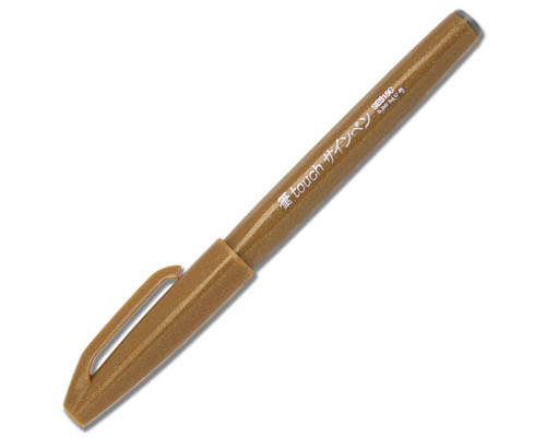 Pentel Sign Pen Brush Tip  Ochre