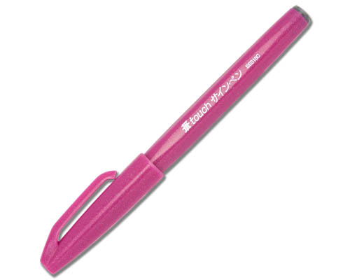 Pentel Sign Pen Brush Tip  Pink