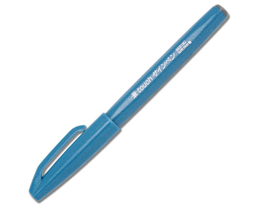 Pentel Sign Pen Brush Tip  Sky Blue