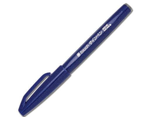 Pentel Sign Pen Brush Tip  Blue