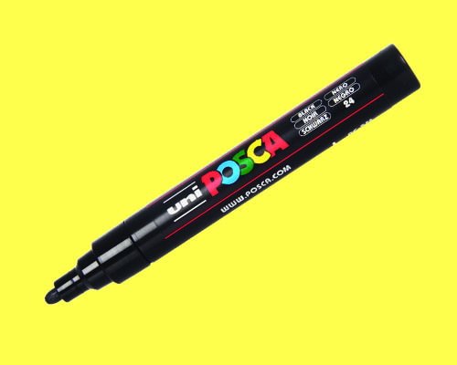 POSCA paint marker  PC-5M  Medium Tip  Fluorescent Yellow