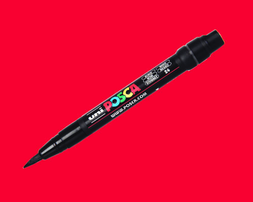 POSCA paint marker  PC-350  Brush Tip  Red