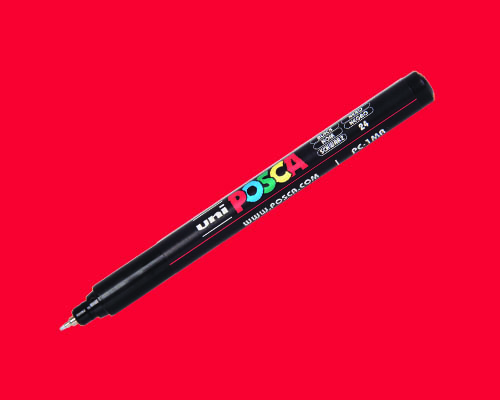 POSCA paint marker  PC-1MR  Ultra-Fine Tip  Red