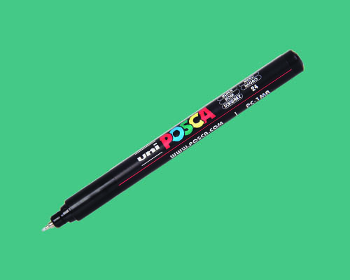 POSCA paint marker  PC-1MR  Ultra-Fine Tip  Metallic  Green