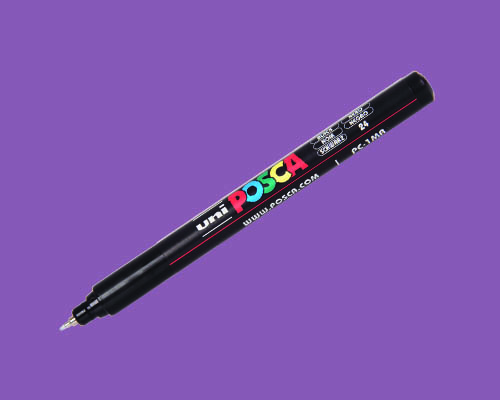 POSCA paint marker  PC-1MR  Ultra-Fine Tip  Metallic  Pink