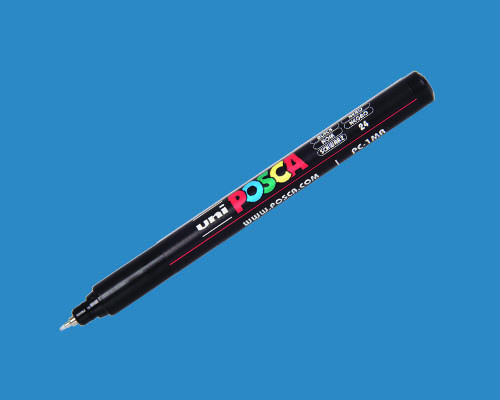 POSCA paint marker  PC-1MR  Ultra-Fine Tip  Metallic  Blue