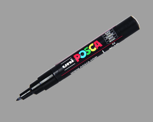 POSCA paint marker  PC-1MC  Extra-Fine Tip  Grey