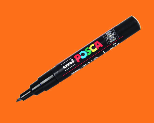 POSCA paint marker  PC-1MC  Extra-Fine Tip  Orange