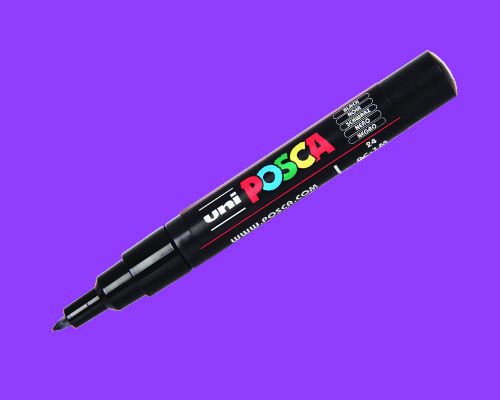 POSCA paint marker  PC-1MC  Extra-Fine Tip  Violet