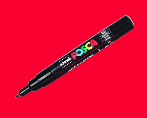 POSCA paint marker  PC-1MC  Extra-Fine Tip  Red