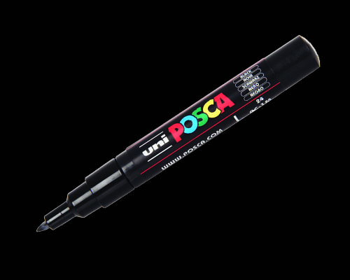 POSCA paint marker  PC-1MC  Extra-Fine Tip  Black
