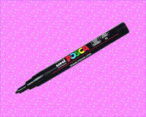 POSCA paint marker  PC-3M  Fine Tip  Glitter Pink