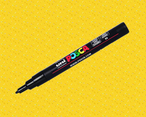 POSCA paint marker  PC-3M  Fine Tip  Glitter Yellow