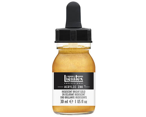 Liquitex Professional Acrylic Ink! – 30mL – Iridescent Bright Gold