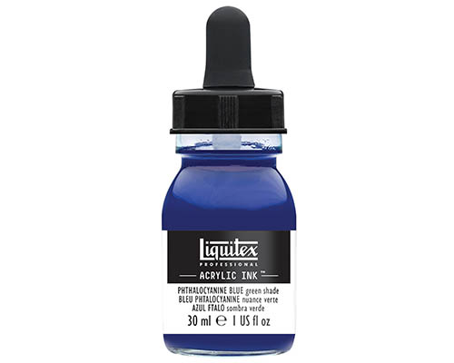 Liquitex Professional Acrylic Ink! – 30mL – Phthalo Blue (Green Shade)