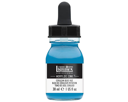Liquitex Professional Acrylic Ink! – 30mL – Cerulean Blue Hue