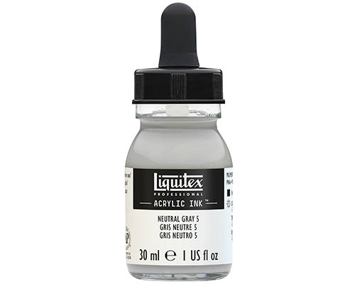 Liquitex Professional Acrylic Ink!  30mL  Neutral Grey Value 5