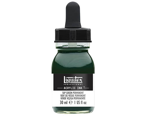 Liquitex Professional Acrylic Ink! – 30mL – Sap Green Permanent
