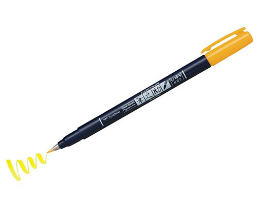 Tombow Fudenosuke Color Brush Pen – Yellow