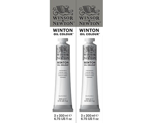 Winsor & Newton Winton Oil Twin Pack  200mL  Titanium White