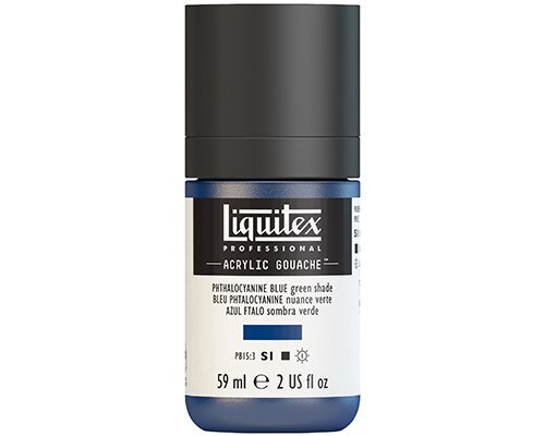 Liquitex Professional Acrylic Gouache – 59mL – Phthalocyanne Blue Green Shade