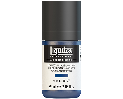 Liquitex Professional Acrylic Gouache  59mL  Phthalocyanne Blue Green Shade