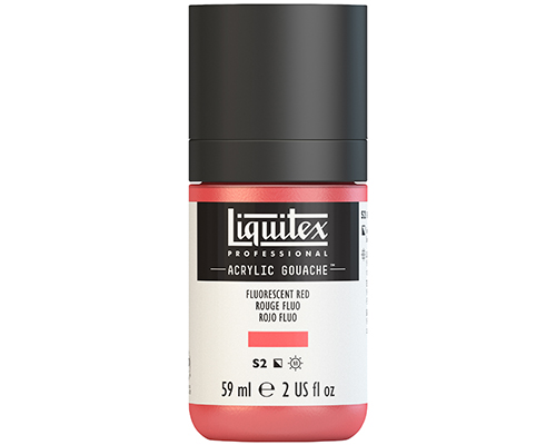 Liquitex Professional Acrylic Gouache – 59mL – Fluorescent Red