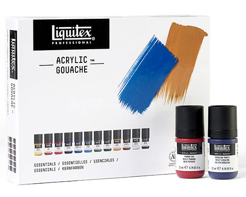 Liquitex Acrylic Gouache  22mL   Set of 12 Essentials