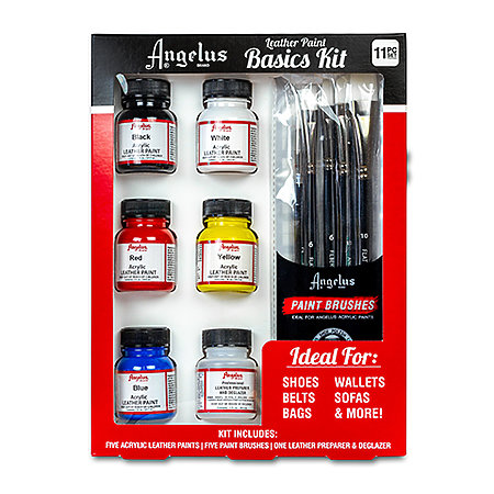 Angelus Acrylic Leather Paint  Basics Kit 