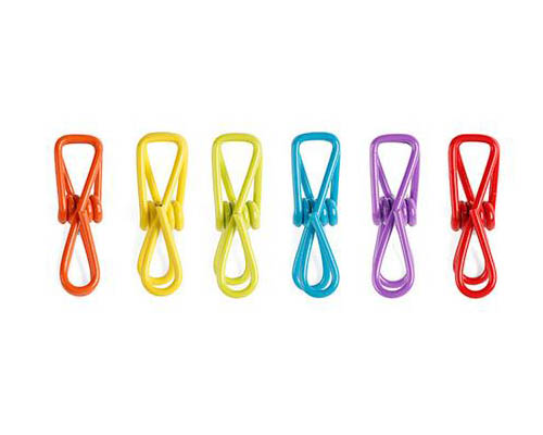 Kikkerland Multi-purpose Colourful Clips  Set of 12