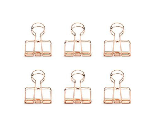 Kikkerland Copper Wire Clips – Set of 6