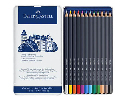 Faber-Castell Goldfaber Coloured Pencils – Tin Set of 12