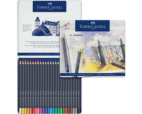 Faber-Castell Goldfaber Coloured Pencils – Tin Set of 24