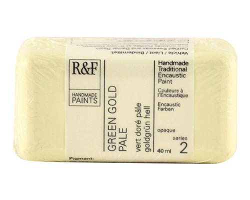 R&F Encaustic  40mL  Green Gold Pale