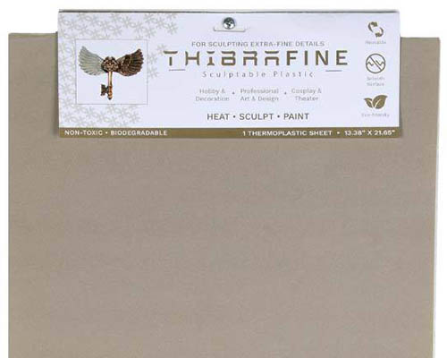 Thibra Thermoplastic | Reusable | Easy to Use Moldable Plastic Sheet |  Ideal for cosplay, Hobby, Arts and Crafts | Size 10.8 X13.4